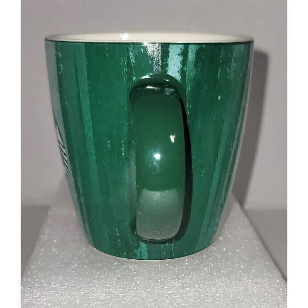 Starbucks 2021 Christmas Holiday Vertical Paint Stripes Red Green Mug